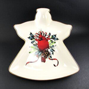 LENOX CHRISTMAS GREETINGS ANGEL CANDY DISH